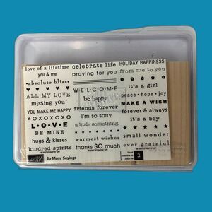 Stampin' Up! So Many Sayings Set 3 Rubber Stamps Greetings For All Occasions
